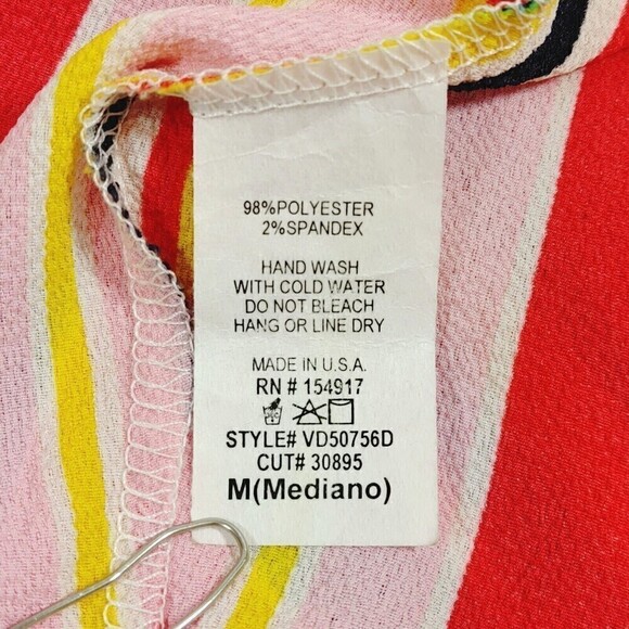 Hyped Unicorn Maxi Dress Womens Medium Multicolor Striped Slip Relaxed Fit USA - Picture 6 of 13